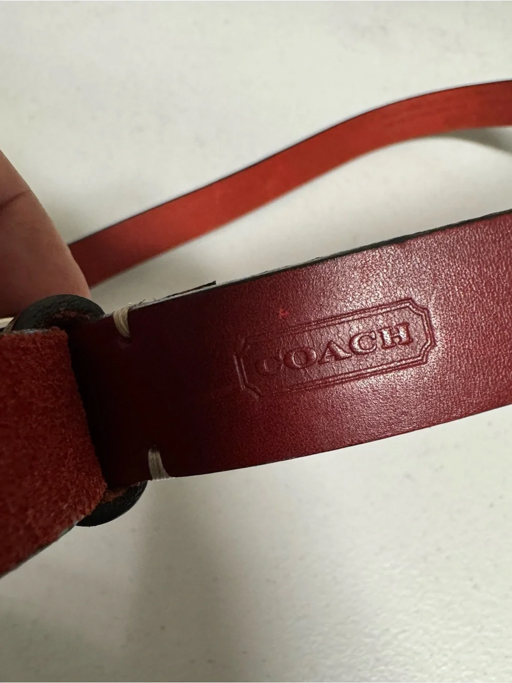Coach Red Leather women’s Belt Bag Strap